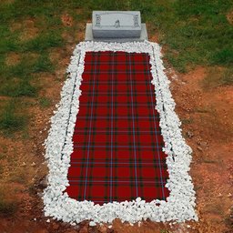 ScotsTee Shop Scottish MacIngust Clan Tartan Grave Blanket For Cemetery Waterproof Custom Memorial