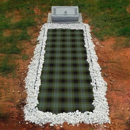 ScotsTee Shop Scottish MacIver Family Clan Tartan Grave Blanket For Cemetery Waterproof Custom Memorial