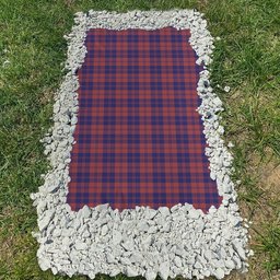 ScotsTee Shop Scottish MacGregor of Glengyle Clan Tartan Grave Blanket For Cemetery Waterproof Custom Memorial