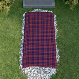 ScotsTee Shop Scottish MacGregor of Glengyle Clan Tartan Grave Blanket For Cemetery Waterproof Custom Memorial