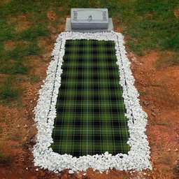 ScotsTee Shop Scottish MacIvor Hunting Clan Tartan Grave Blanket For Cemetery Waterproof Custom Memorial