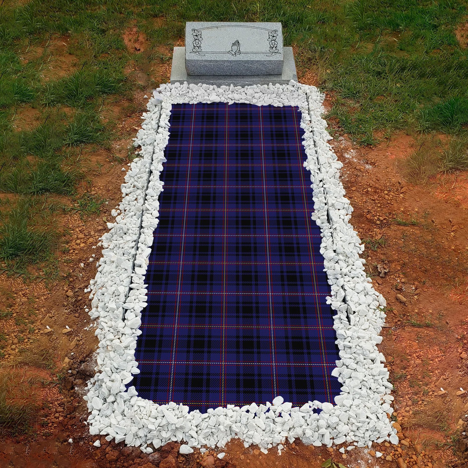 ScotsTee Shop Scottish MacIver of Strome Clan Tartan Grave Blanket For Cemetery Waterproof Custom Memorial