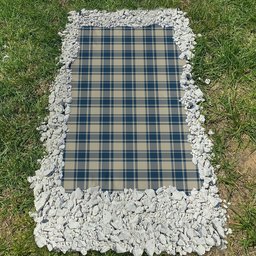 ScotsTee Shop Scottish MacMugen Clan Tartan Grave Blanket For Cemetery Waterproof Custom Memorial