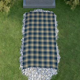 ScotsTee Shop Scottish MacMugen Clan Tartan Grave Blanket For Cemetery Waterproof Custom Memorial