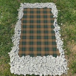 ScotsTee Shop Scottish MacShane Clan Tartan Grave Blanket For Cemetery Waterproof Custom Memorial