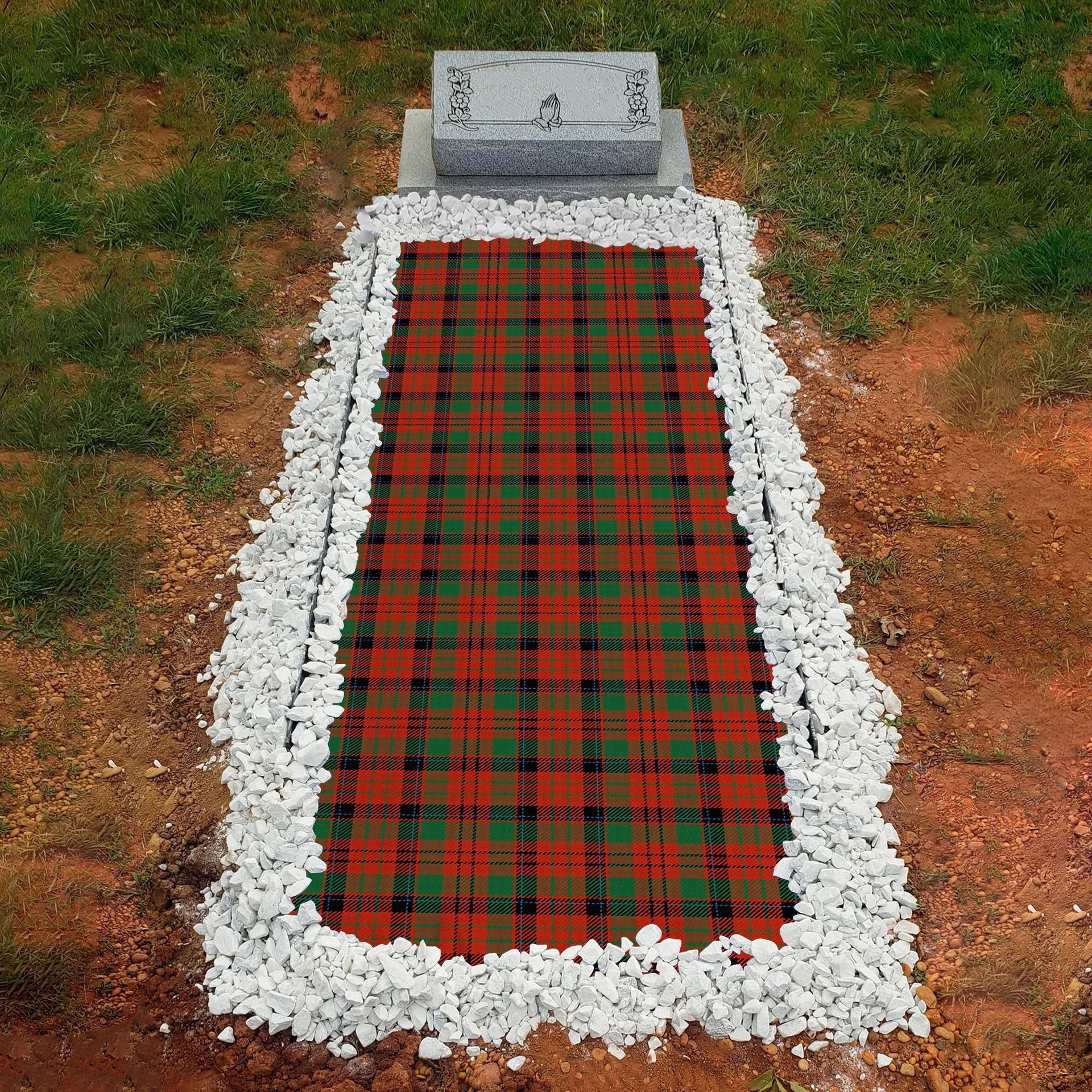 ScotsTee Shop Scottish MacNeacail Ancient Clan Tartan Grave Blanket For Cemetery Waterproof Custom Memorial
