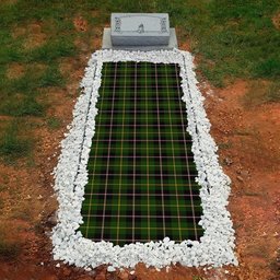 ScotsTee Shop Scottish MacLamroc Clan Tartan Grave Blanket For Cemetery Waterproof Custom Memorial
