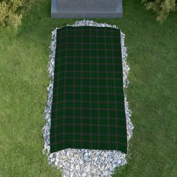 ScotsTee Shop Scottish MacRae Clan Tartan Grave Blanket For Cemetery Waterproof Custom Memorial