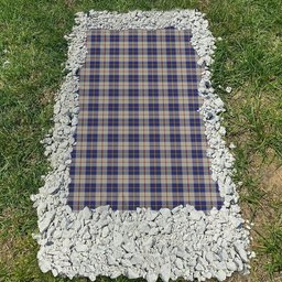 ScotsTee Shop Scottish MacRae of Conchra Clan Tartan Grave Blanket For Cemetery Waterproof Custom Memorial