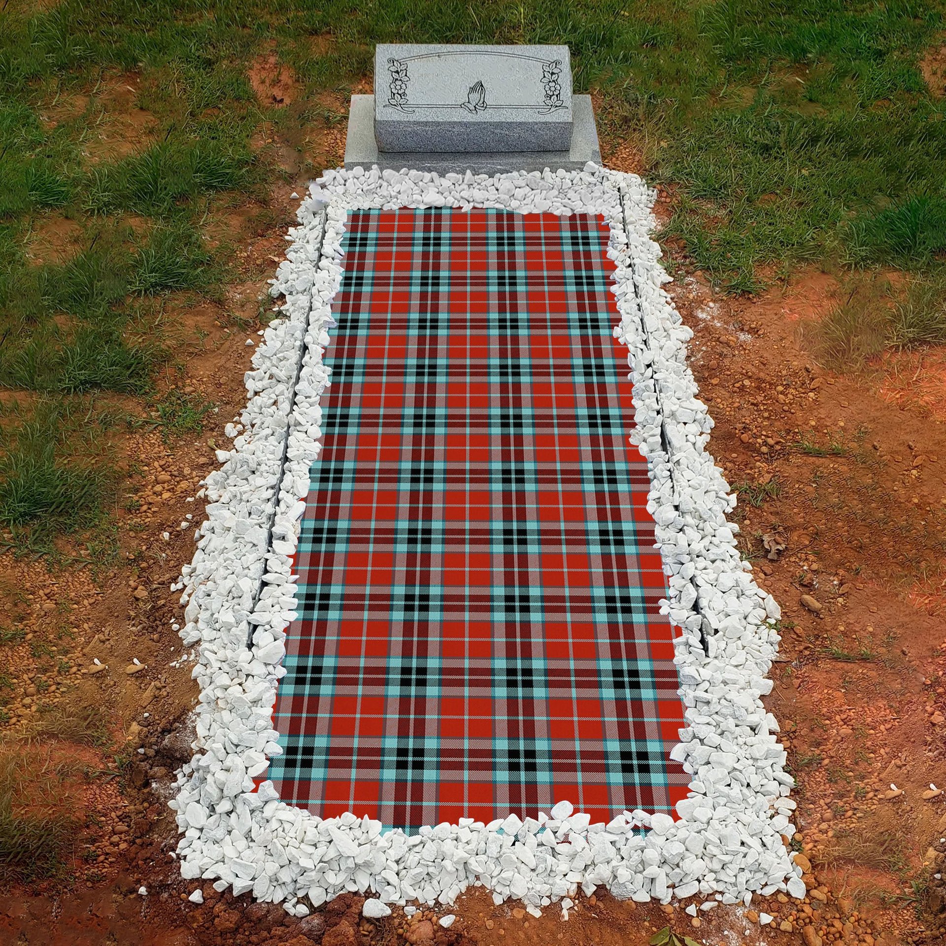 ScotsTee Shop Scottish MacTavish Ancient Clan Tartan Grave Blanket For Cemetery Waterproof Custom Memorial