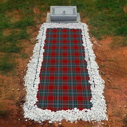 ScotsTee Shop Scottish MacLeay Clan Tartan Grave Blanket For Cemetery Waterproof Custom Memorial