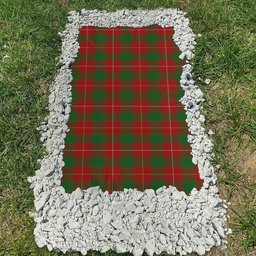 ScotsTee Shop Scottish MacPhie Clan Tartan Grave Blanket For Cemetery Waterproof Custom Memorial
