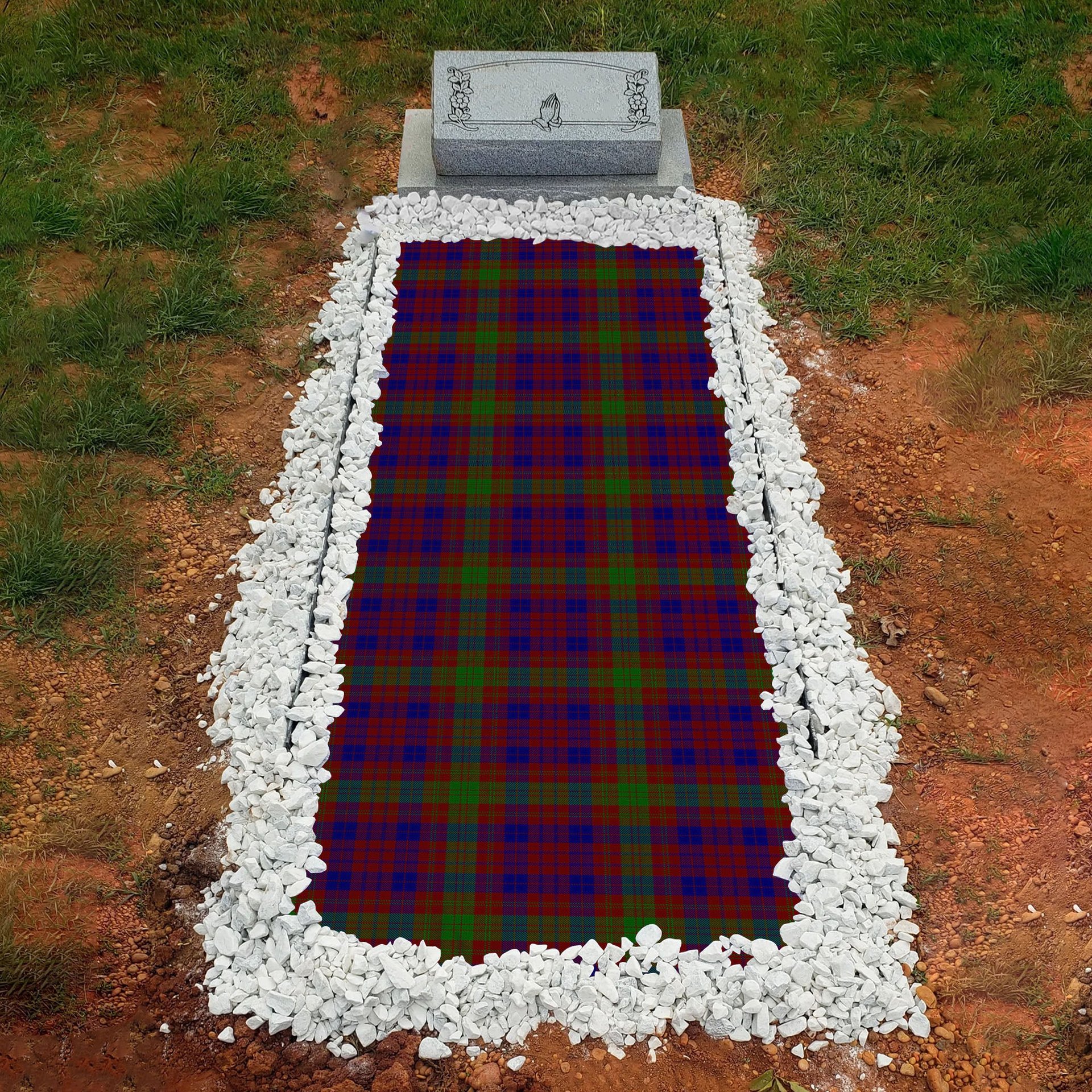 ScotsTee Shop Scottish MacTier of Durris Clan Tartan Grave Blanket For Cemetery Waterproof Custom Memorial