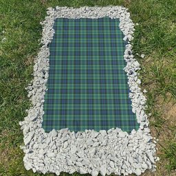 ScotsTee Shop Scottish MacNeill of Colonsay Ancient Clan Tartan Grave Blanket For Cemetery Waterproof Custom Memorial