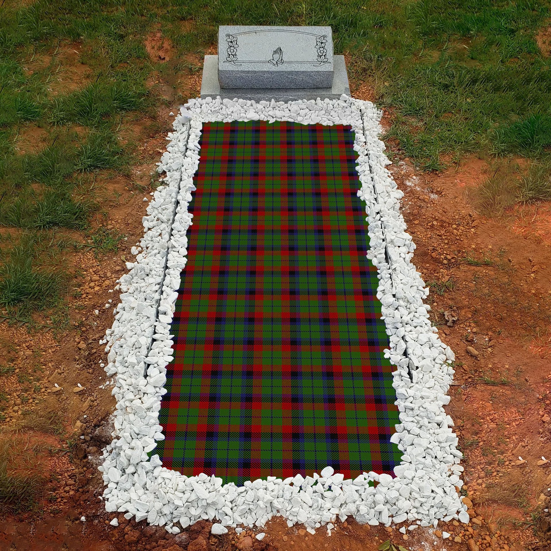 ScotsTee Shop Scottish MacNett Clan Tartan Grave Blanket For Cemetery Waterproof Custom Memorial