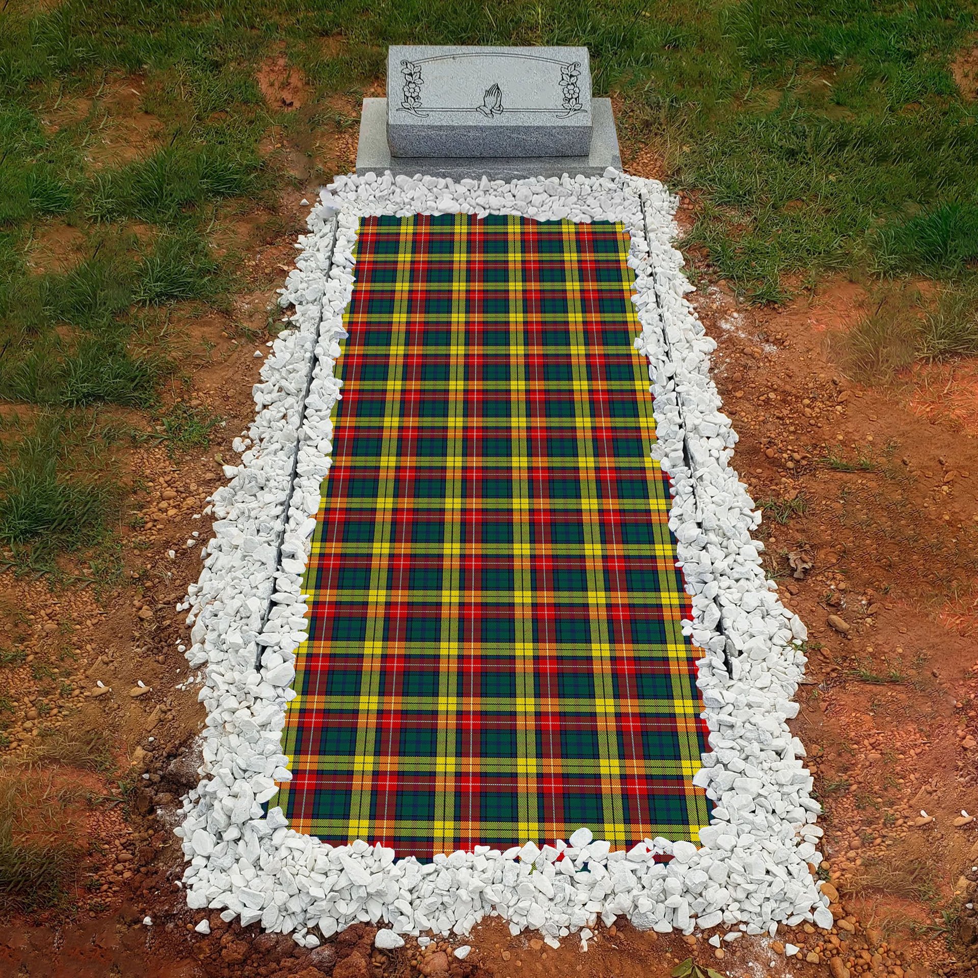ScotsTee Shop Scottish Masterton Clan Tartan Grave Blanket For Cemetery Waterproof Custom Memorial