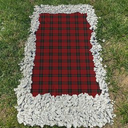ScotsTee Shop Scottish MacSwan Clan Tartan Grave Blanket For Cemetery Waterproof Custom Memorial