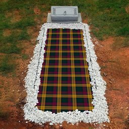 ScotsTee Shop Scottish MacMillan Modern Clan Tartan Grave Blanket For Cemetery Waterproof Custom Memorial