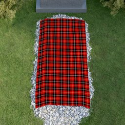 ScotsTee Shop Scottish Marjoribanks SC Clan Tartan Grave Blanket For Cemetery Waterproof Custom Memorial