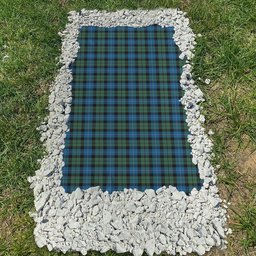 ScotsTee Shop Scottish MacKirdy Clan Tartan Grave Blanket For Cemetery Waterproof Custom Memorial