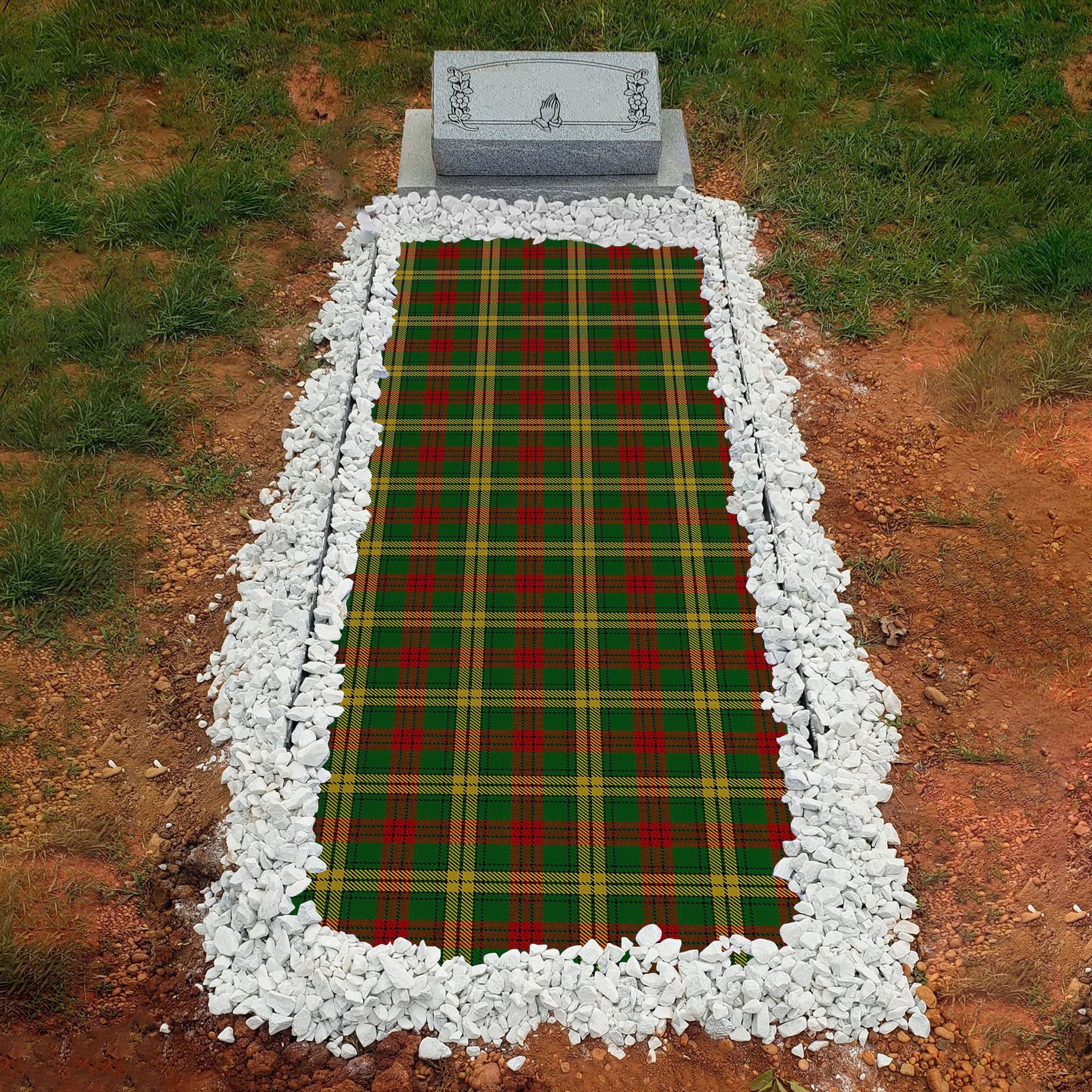 ScotsTee Shop Scottish MacMillan 1946 Clan Tartan Grave Blanket For Cemetery Waterproof Custom Memorial