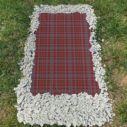 ScotsTee Shop Scottish Murray of Polmaise Clan Tartan Grave Blanket For Cemetery Waterproof Custom Memorial