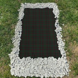 ScotsTee Shop Scottish Renwick Clan Tartan Grave Blanket For Cemetery Waterproof Custom Memorial