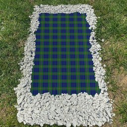 ScotsTee Shop Scottish Nowell Clan Tartan Grave Blanket For Cemetery Waterproof Custom Memorial