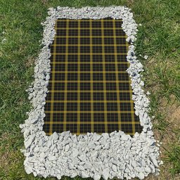 ScotsTee Shop Scottish Raeburn Clan Tartan Grave Blanket For Cemetery Waterproof Custom Memorial