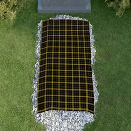 ScotsTee Shop Scottish Raeburn Clan Tartan Grave Blanket For Cemetery Waterproof Custom Memorial
