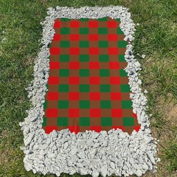 ScotsTee Shop Scottish Moncreiffe Modern Clan Tartan Grave Blanket For Cemetery Waterproof Custom Memorial