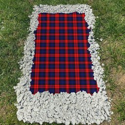 ScotsTee Shop Scottish McCracken Clan Tartan Grave Blanket For Cemetery Waterproof Custom Memorial