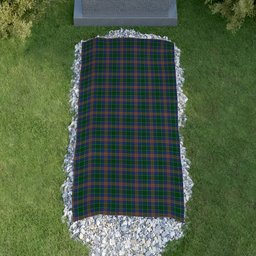 ScotsTee Shop Scottish McAucliffe Clan Tartan Grave Blanket For Cemetery Waterproof Custom Memorial