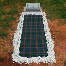ScotsTee Shop Scottish McAucliffe Clan Tartan Grave Blanket For Cemetery Waterproof Custom Memorial