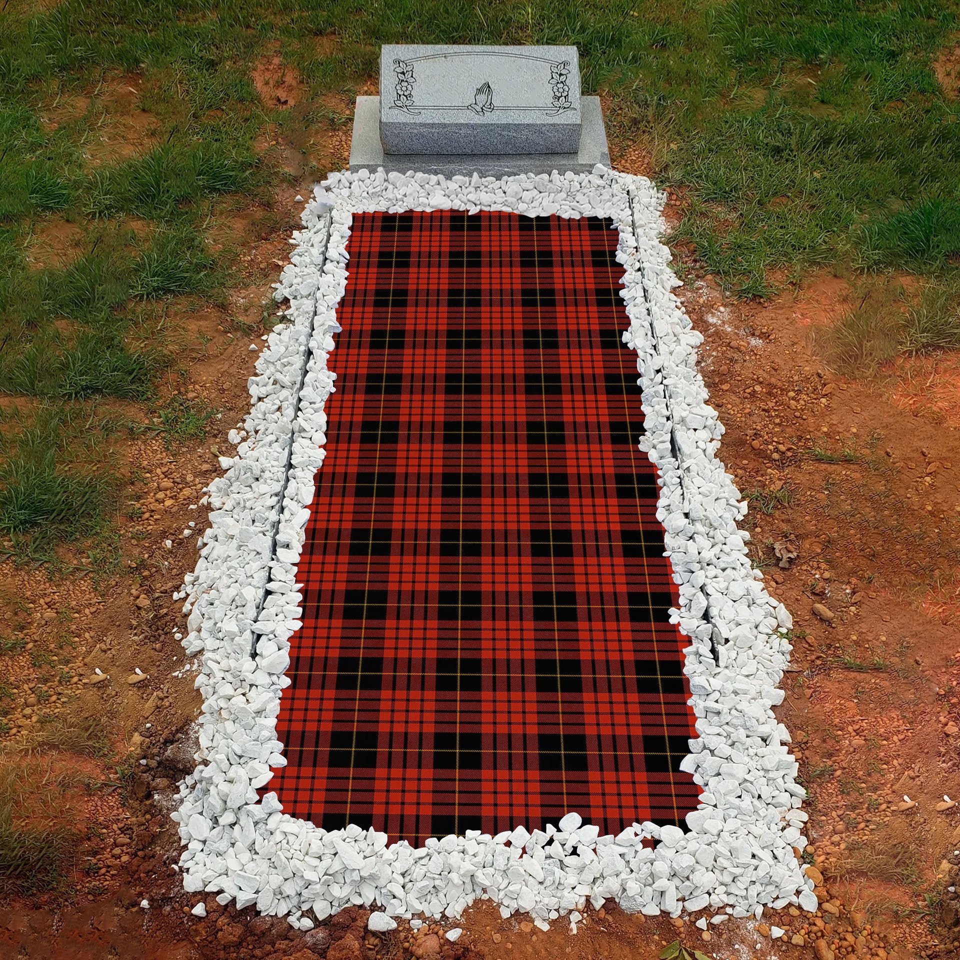 ScotsTee Shop Scottish Quarrie Ancient Clan Tartan Grave Blanket For Cemetery Waterproof Custom Memorial