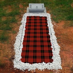 ScotsTee Shop Scottish Quarrie Ancient Clan Tartan Grave Blanket For Cemetery Waterproof Custom Memorial