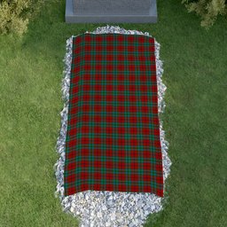 ScotsTee Shop Scottish McCook or Cook Clan Tartan Grave Blanket For Cemetery Waterproof Custom Memorial