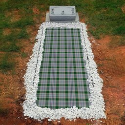 ScotsTee Shop Scottish Milne dress green Clan Tartan Grave Blanket For Cemetery Waterproof Custom Memorial