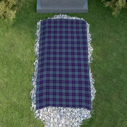 ScotsTee Shop Scottish Peacock Samantha Clan Tartan Grave Blanket For Cemetery Waterproof Custom Memorial