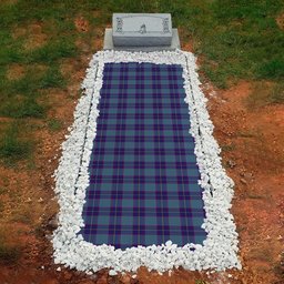 ScotsTee Shop Scottish Peacock Samantha Clan Tartan Grave Blanket For Cemetery Waterproof Custom Memorial