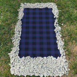 ScotsTee Shop Scottish Morgan Modern Clan Tartan Grave Blanket For Cemetery Waterproof Custom Memorial
