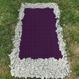 ScotsTee Shop Scottish Nithsdale Dalgliesh Clan Tartan Grave Blanket For Cemetery Waterproof Custom Memorial