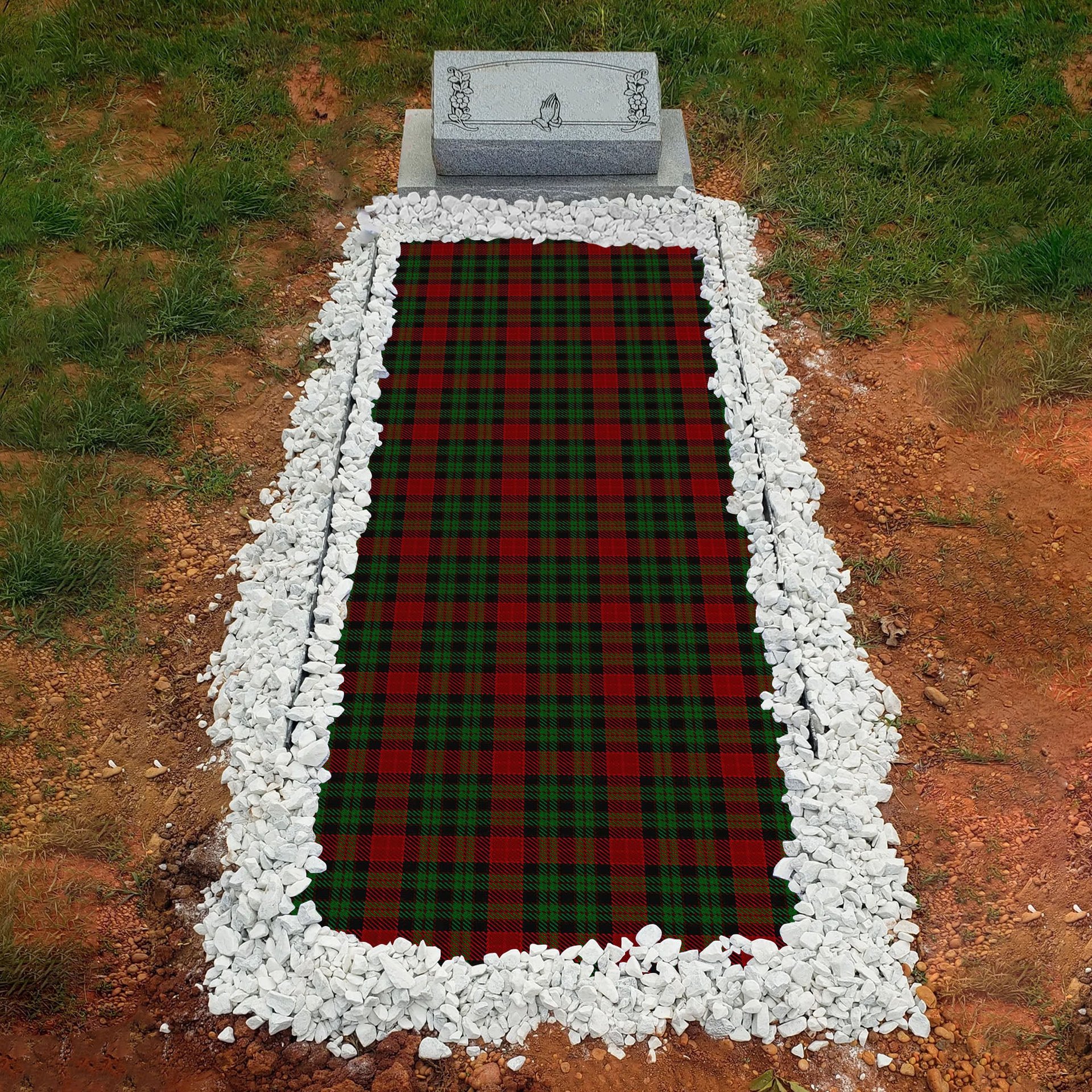 ScotsTee Shop Scottish Murdoch Dalgliesh Clan Tartan Grave Blanket For Cemetery Waterproof Custom Memorial