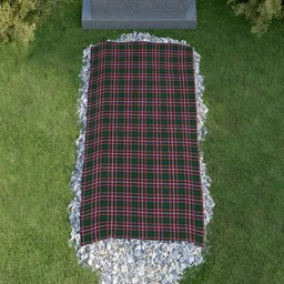 ScotsTee Shop Scottish McFarland Hunting Modern Clan Tartan Grave Blanket For Cemetery Waterproof Custom Memorial