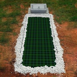ScotsTee Shop Scottish McCandlish Hunting Green Clan Tartan Grave Blanket For Cemetery Waterproof Custom Memorial