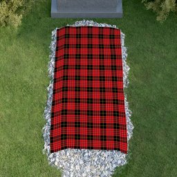 ScotsTee Shop Scottish Mcquain Modern Clan Tartan Grave Blanket For Cemetery Waterproof Custom Memorial