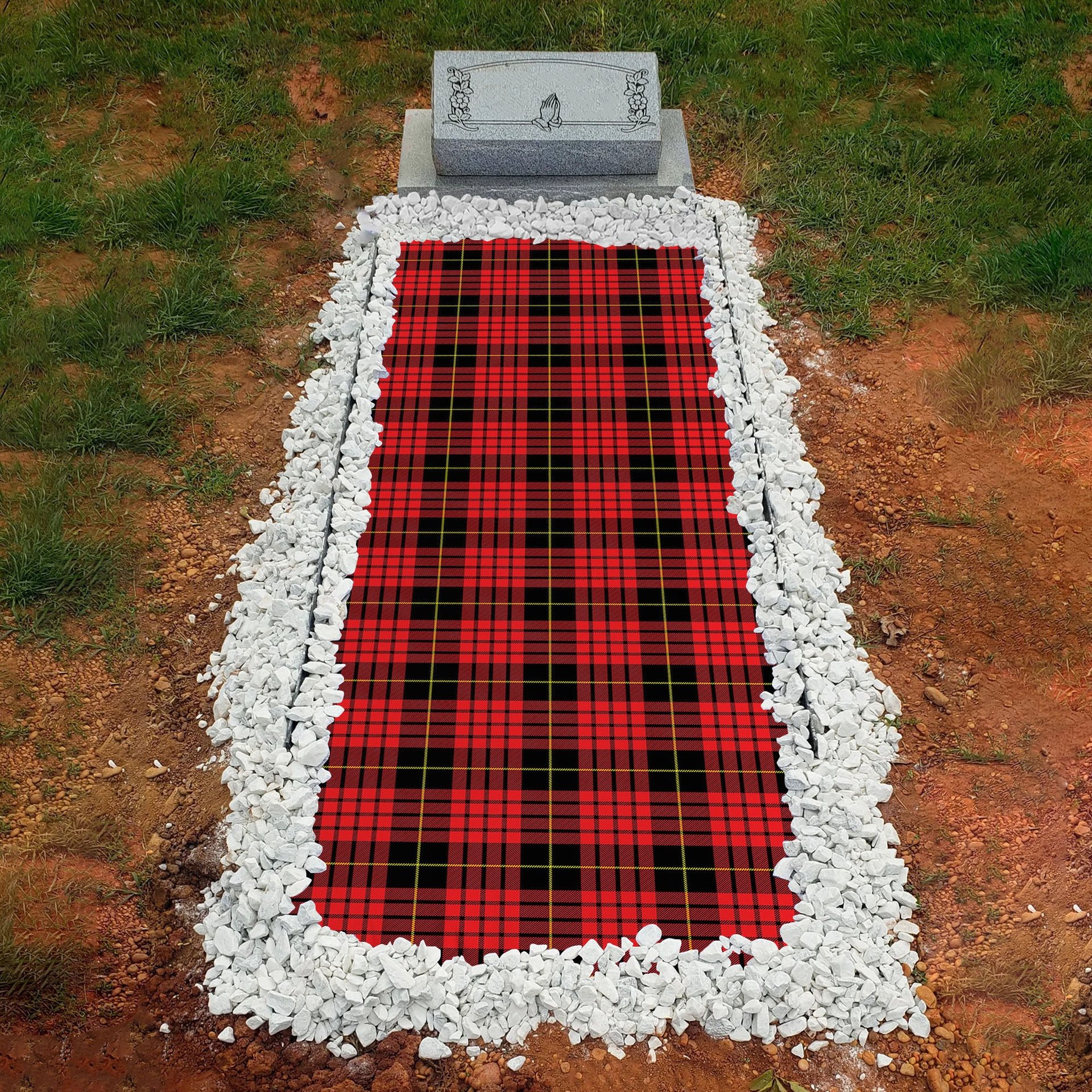 ScotsTee Shop Scottish Mcquain Modern Clan Tartan Grave Blanket For Cemetery Waterproof Custom Memorial