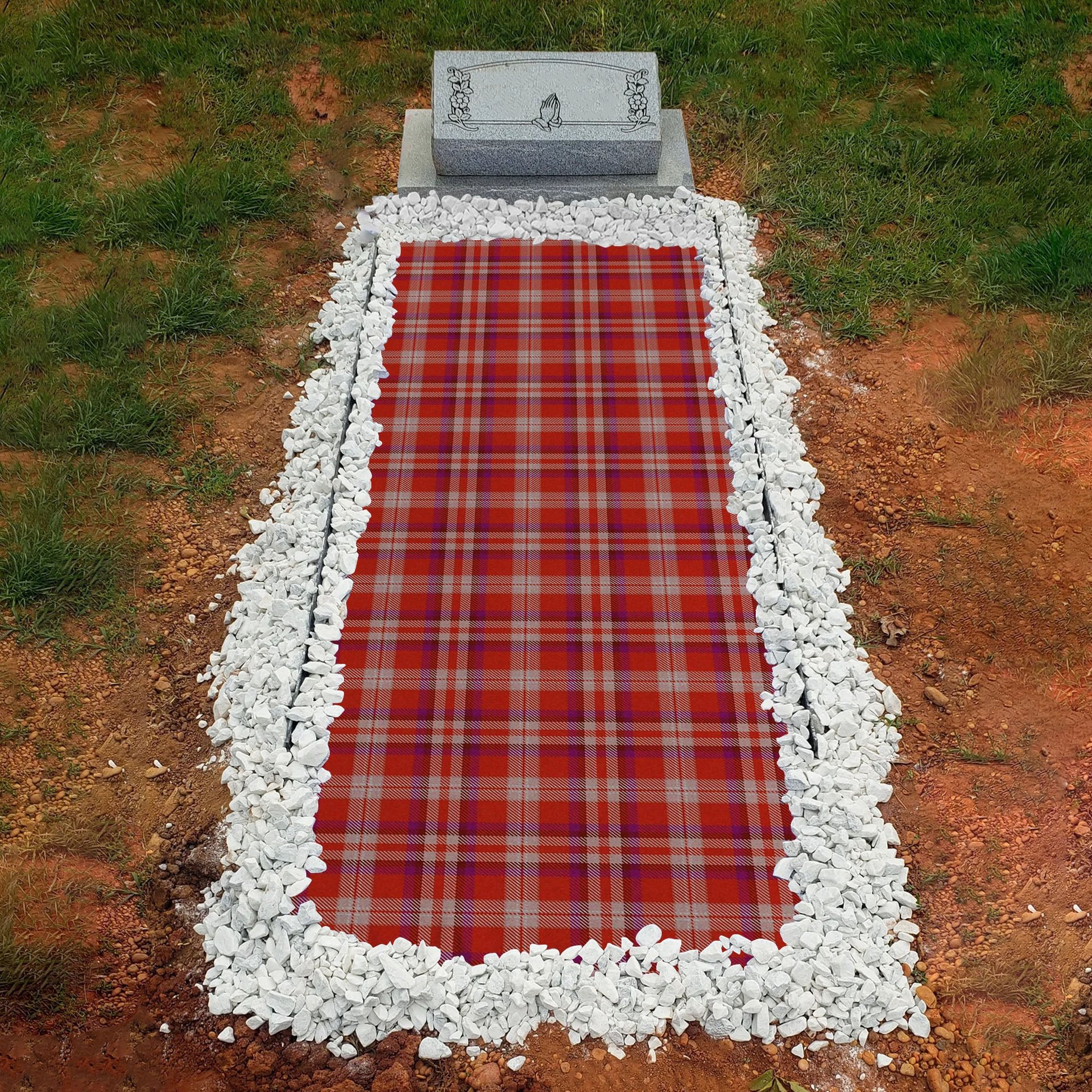 ScotsTee Shop Scottish Pennington Clan Tartan Grave Blanket For Cemetery Waterproof Custom Memorial