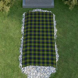ScotsTee Shop Scottish Reid Green SC Clan Tartan Grave Blanket For Cemetery Waterproof Custom Memorial