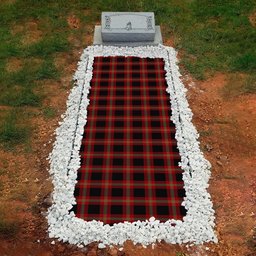 ScotsTee Shop Scottish Pirrie Clan Tartan Grave Blanket For Cemetery Waterproof Custom Memorial